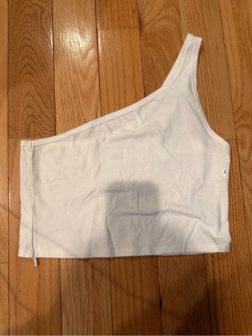 American Eagle Outfitters White One-Shoulder Crop Top